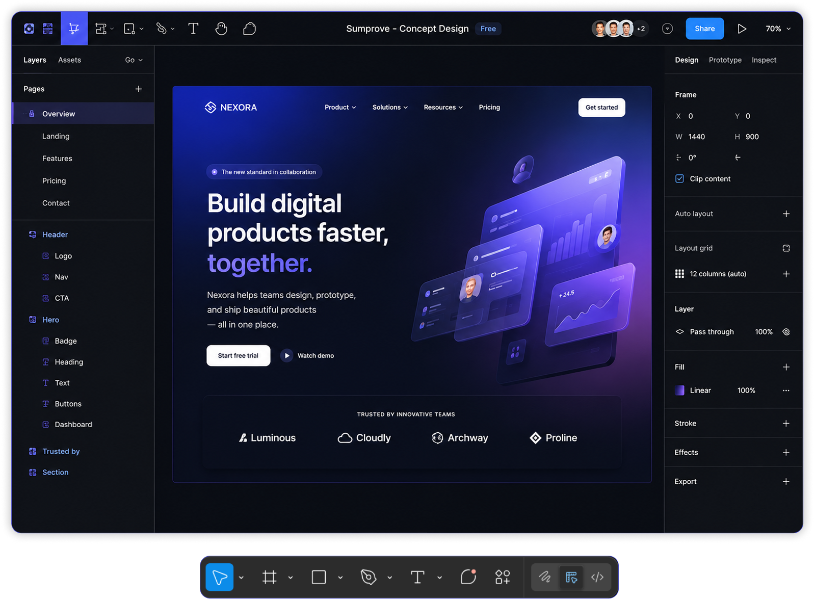 web design hero image