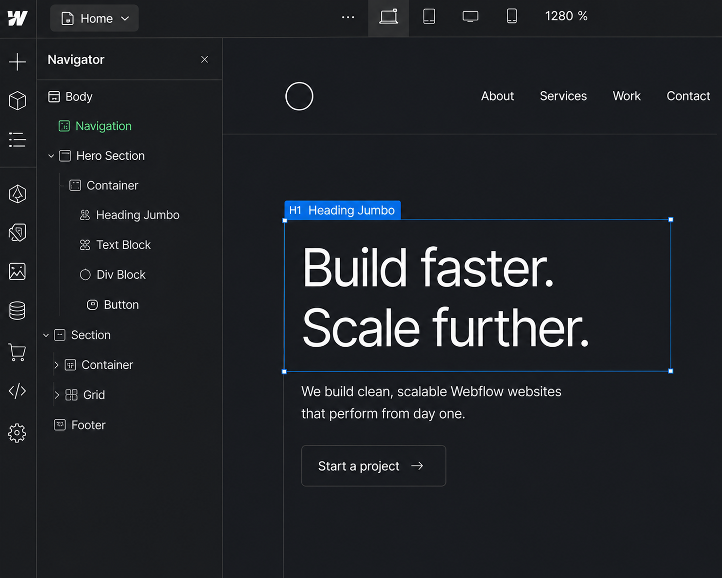 web development screen image