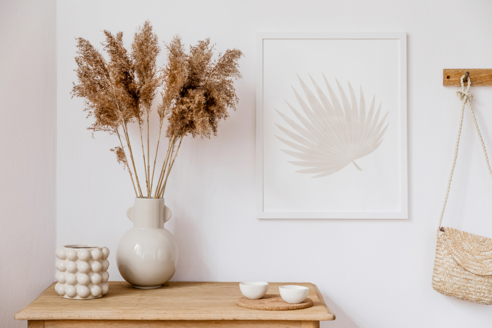 Decor featuring plan and wall art stock image