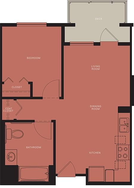 1 bed 1 bath floor plan layout