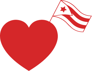 Heart with Puerto Rico flag