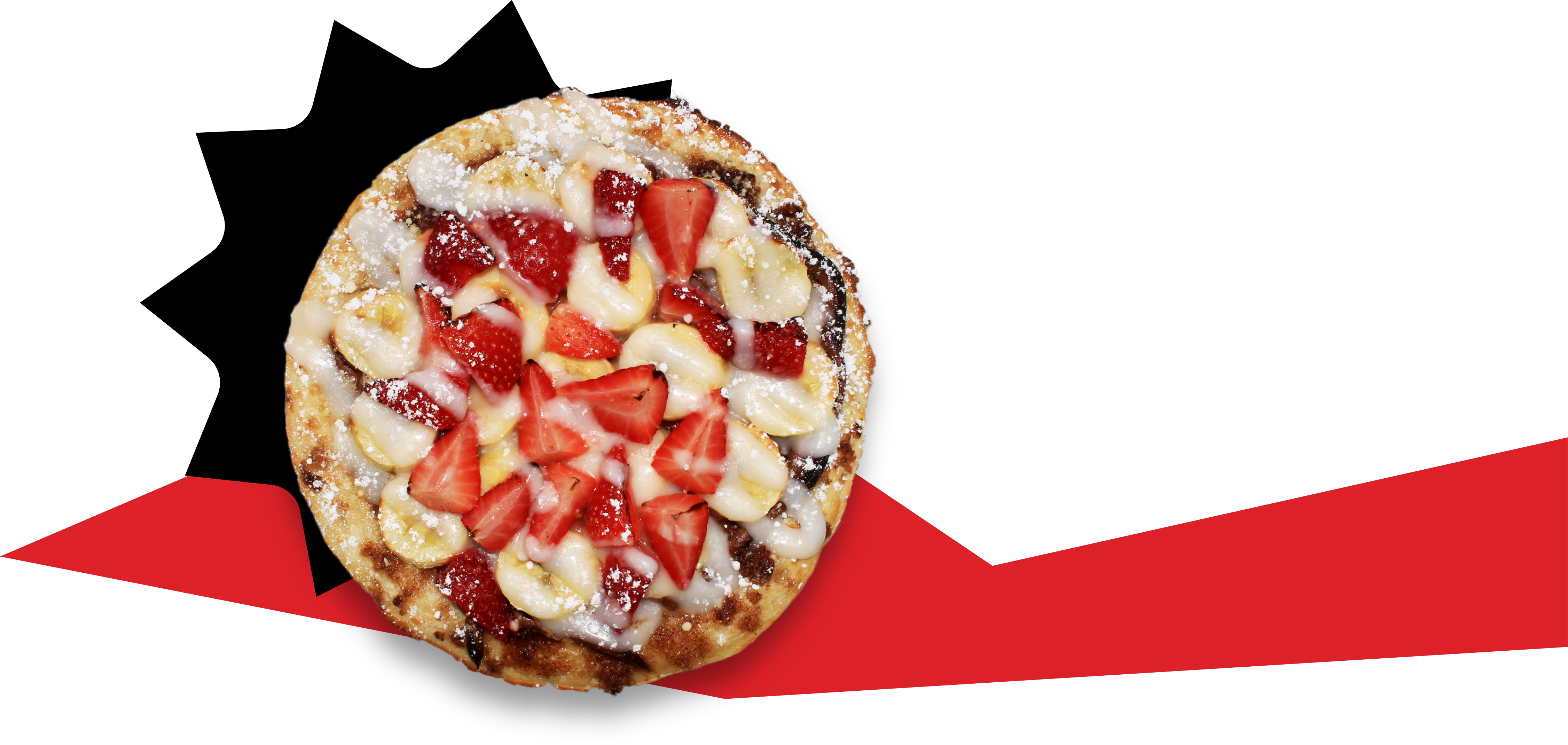 Dolce Banana Berry dessert pizza