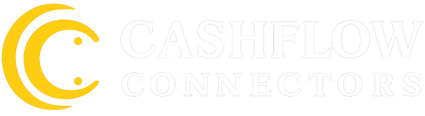 Cashflow Connectors company logo with stylized yellow letter C emblem.