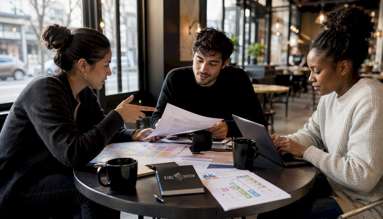Marketing team strategizing event plans