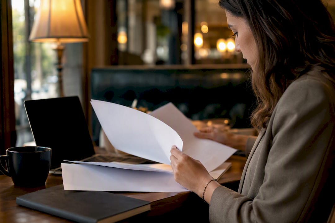 Event planner handling music license documents