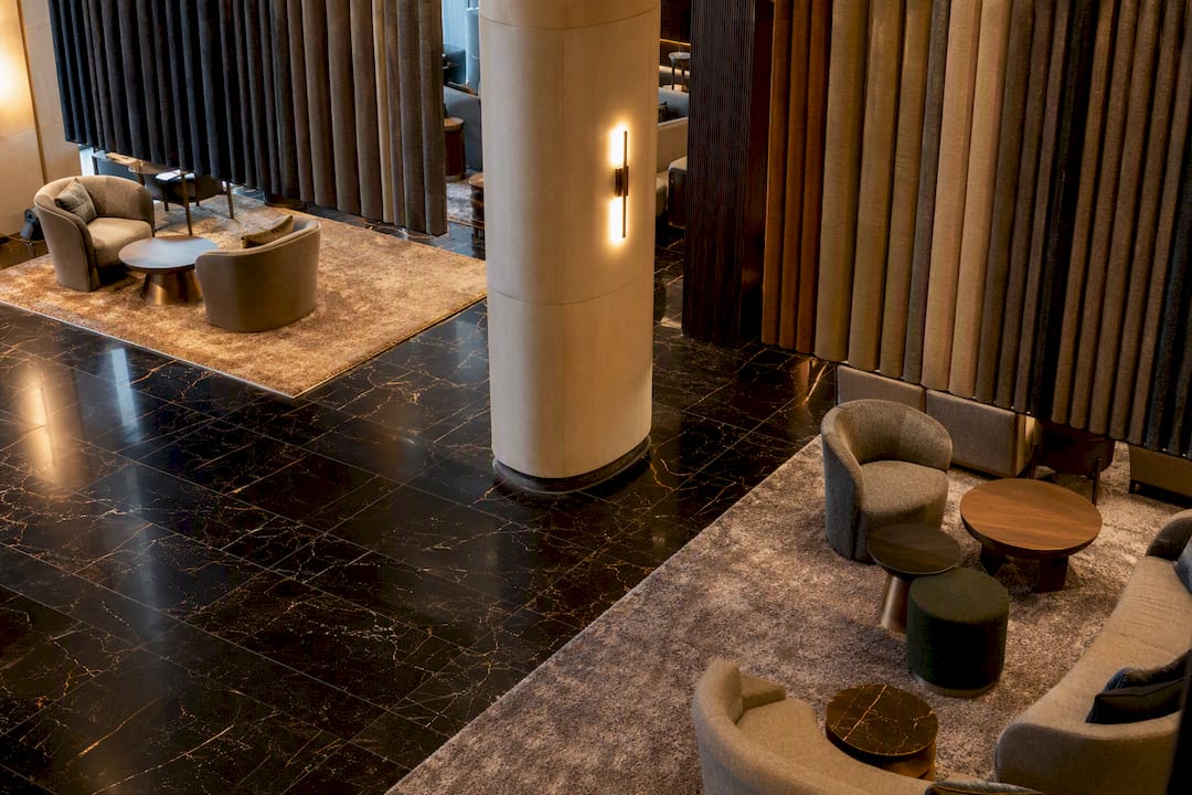 Acoustic materials enhancing VIP lounge sound quality