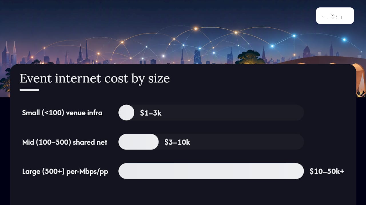 Event internet pricing tiers by attendance