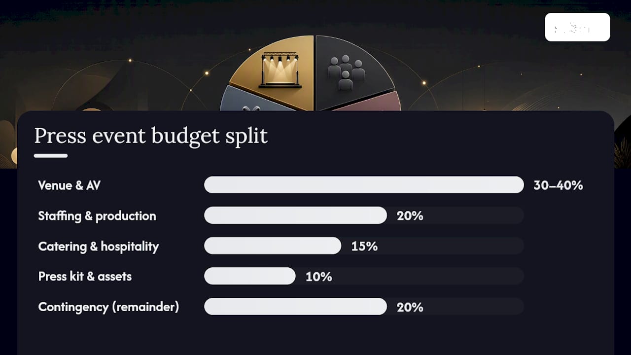 Proportional press event budget allocation bars