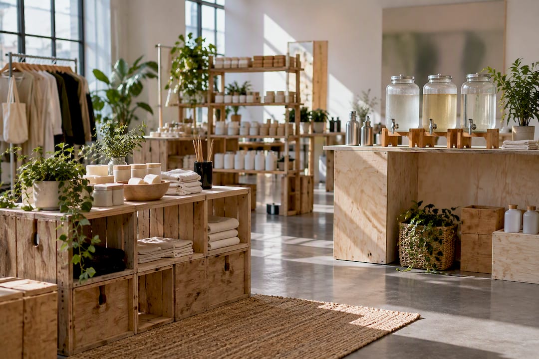 Reusable fixtures and refill station display