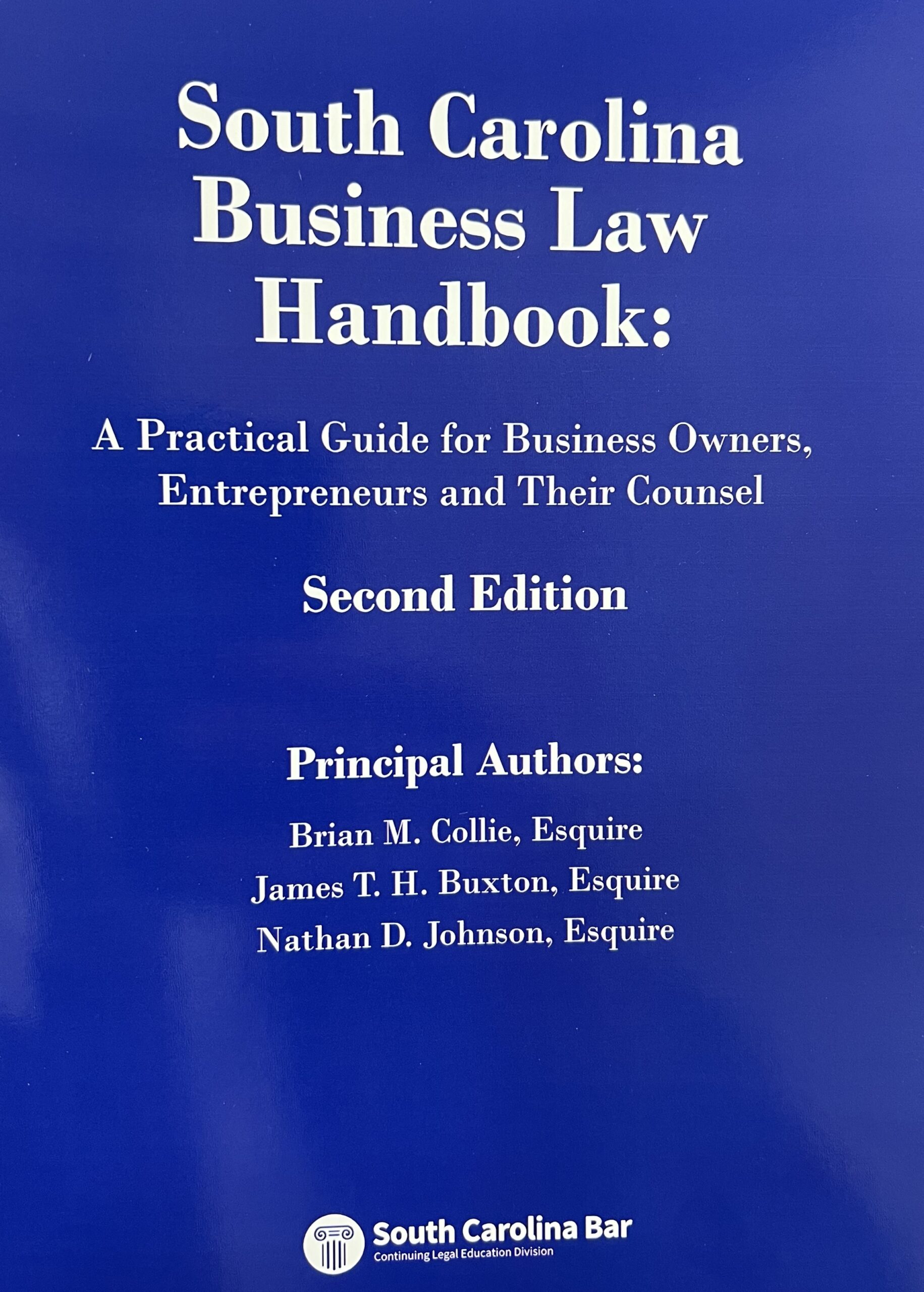 Second Edition Cover of The South Carolina Business Law Handbook