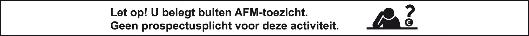 AFM-vrijstelling prospectusplicht - disclaimerbanner
