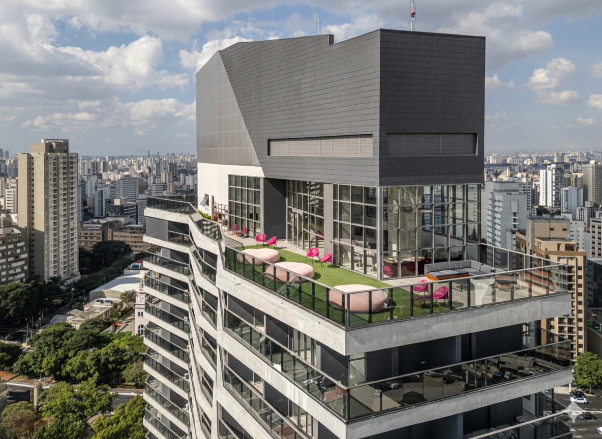 Aerial view of São Paulo real estate development