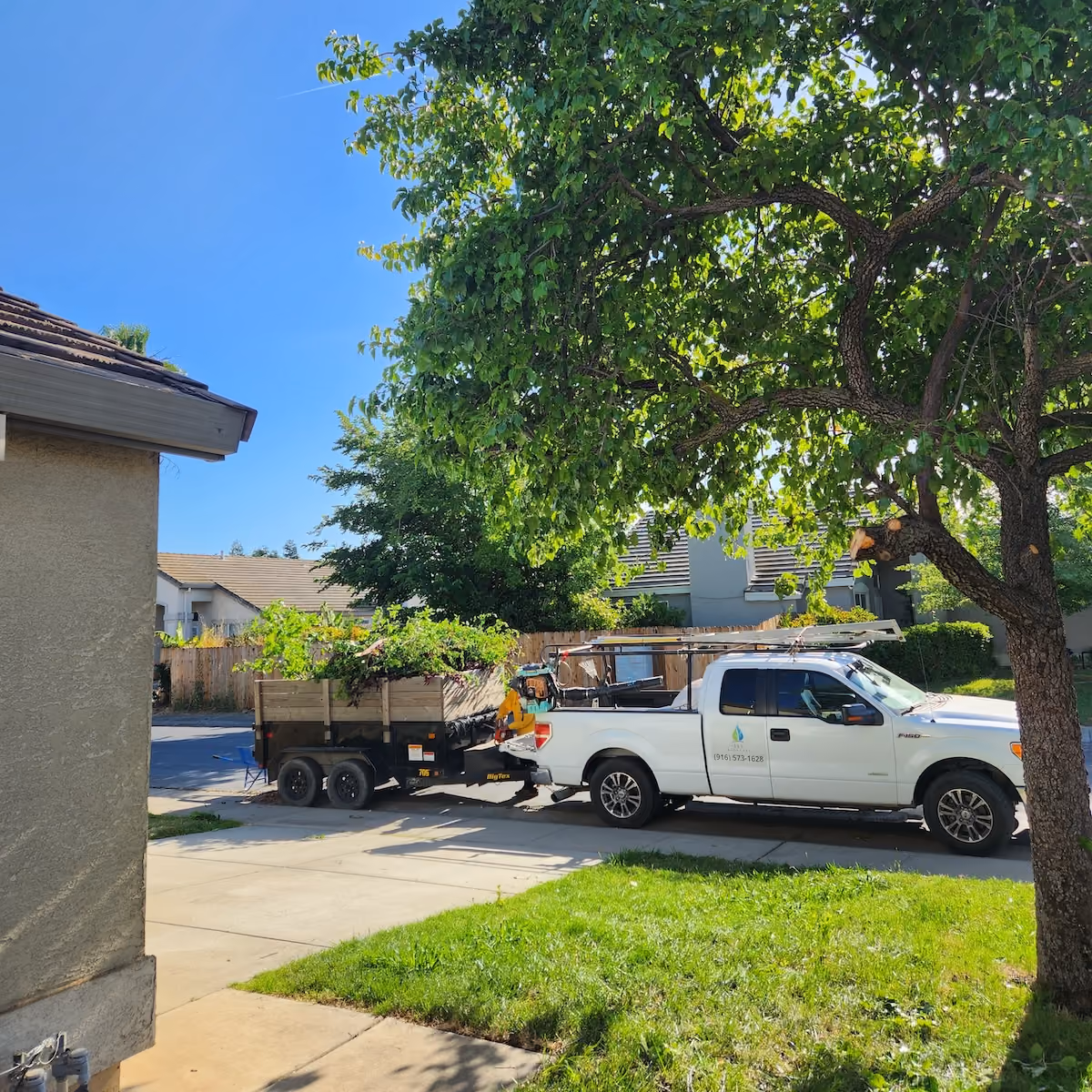 Local E&E Lawn Care team providing professional landscaping services in Sacramento