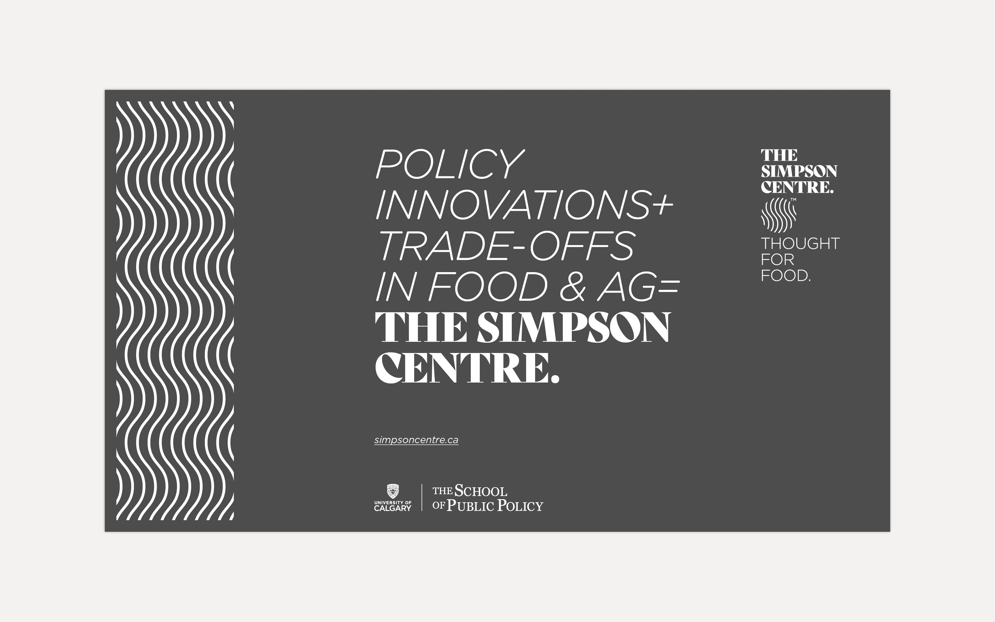 Simpson Centre — logo lockup on textured background