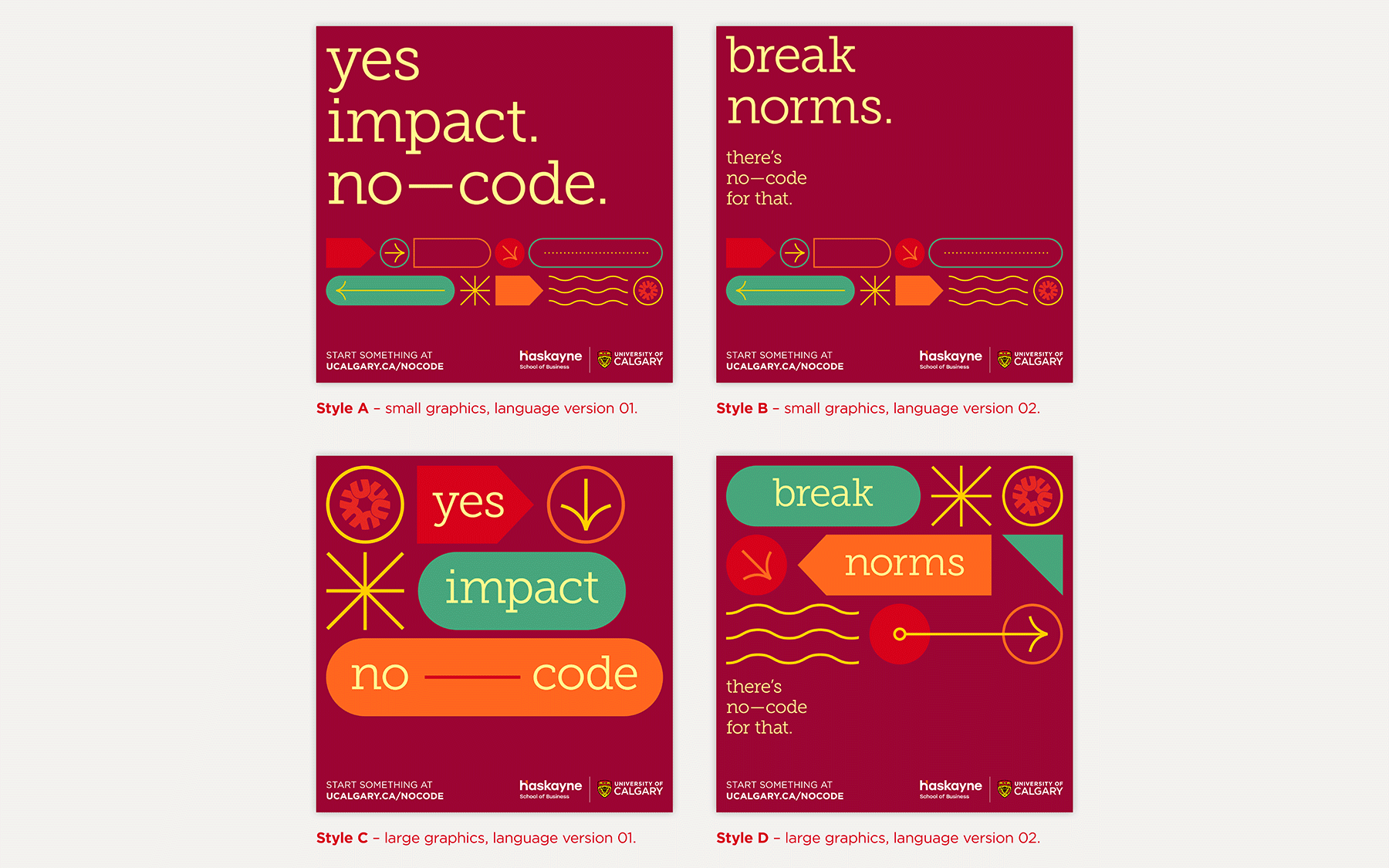 Haskayne School of Business — No-code program animated campaign graphic