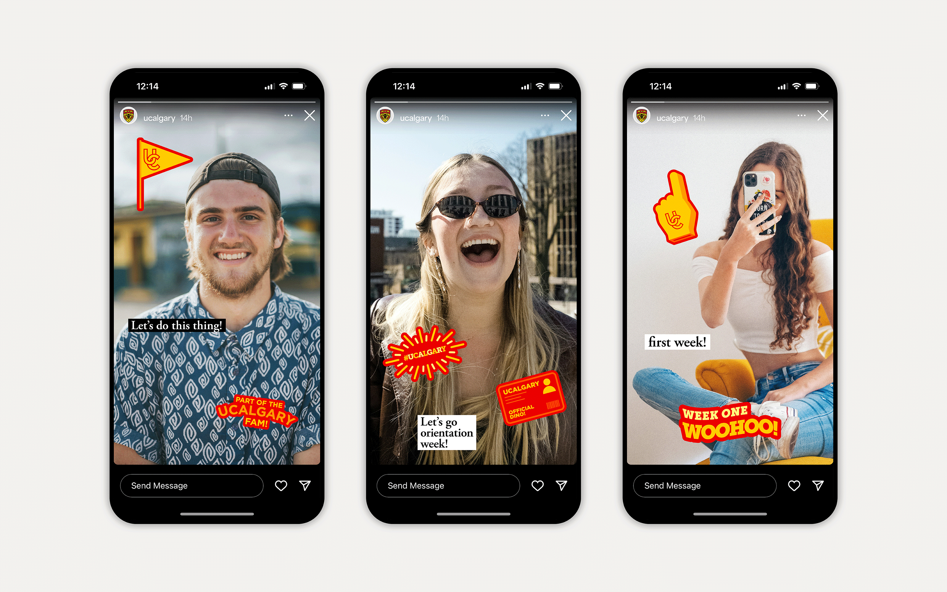 University of Calgary — animated Instagram sticker showcase