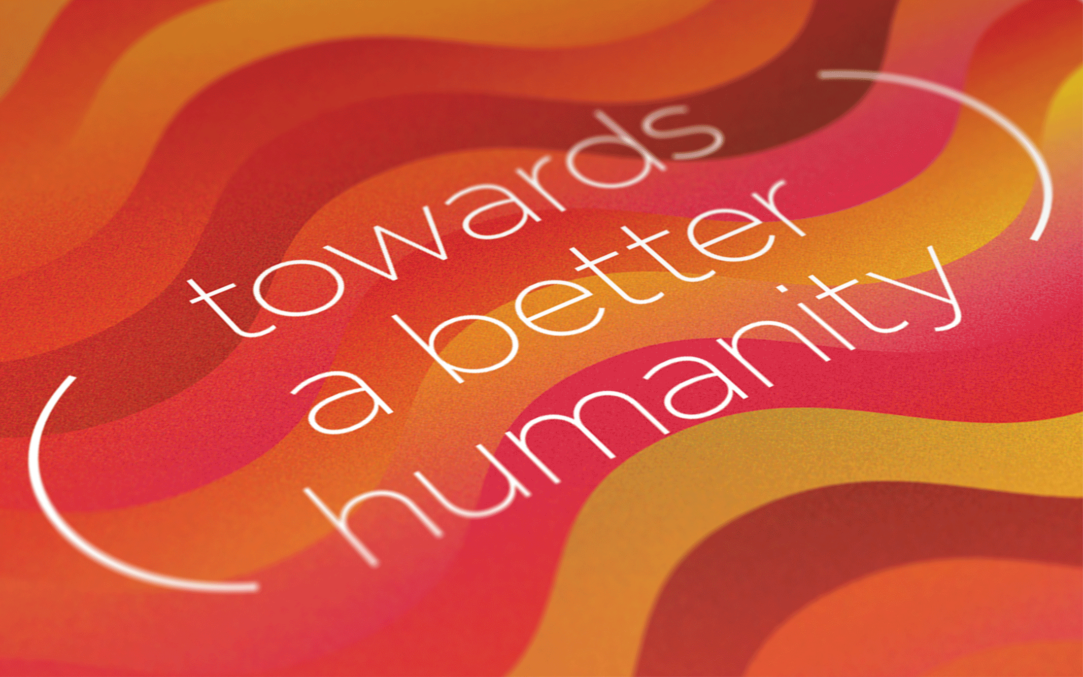 Werklund School of Education — 'Towards a Better Humanity' report cover on wavy orange gradient