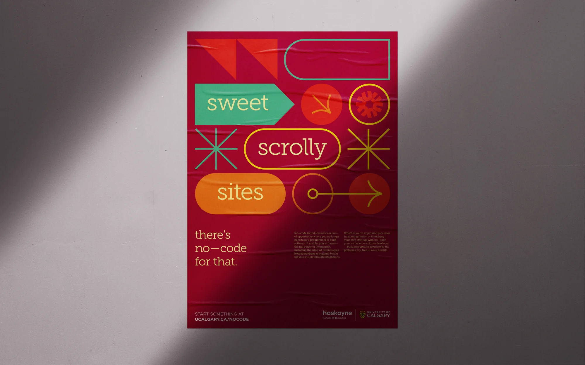Haskayne School of Business — No-code program print ad design