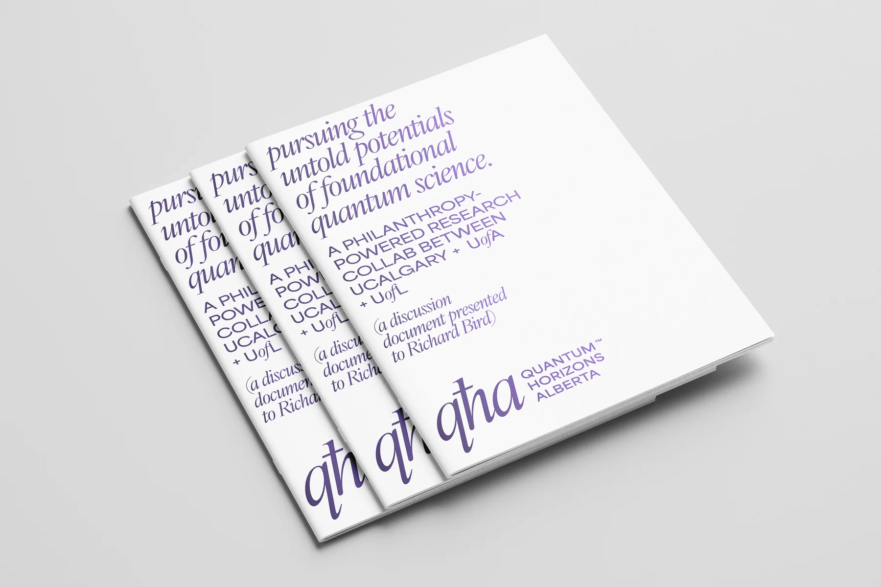 Quantum Horizons Alberta — stationery set with brand identity