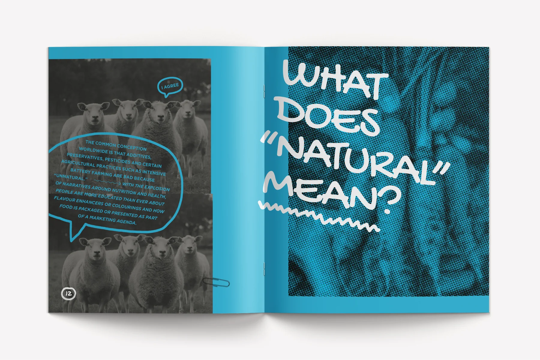 Simpson Centre — GMO chapbook spread with illustrated diagram