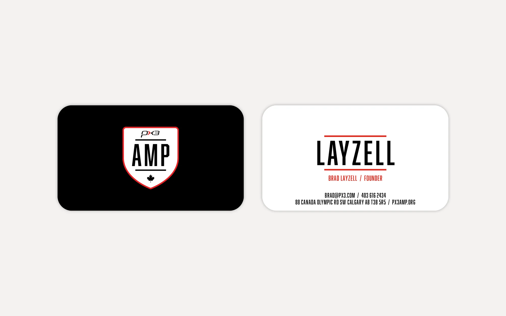 Px3 AMP — website homepage mockup