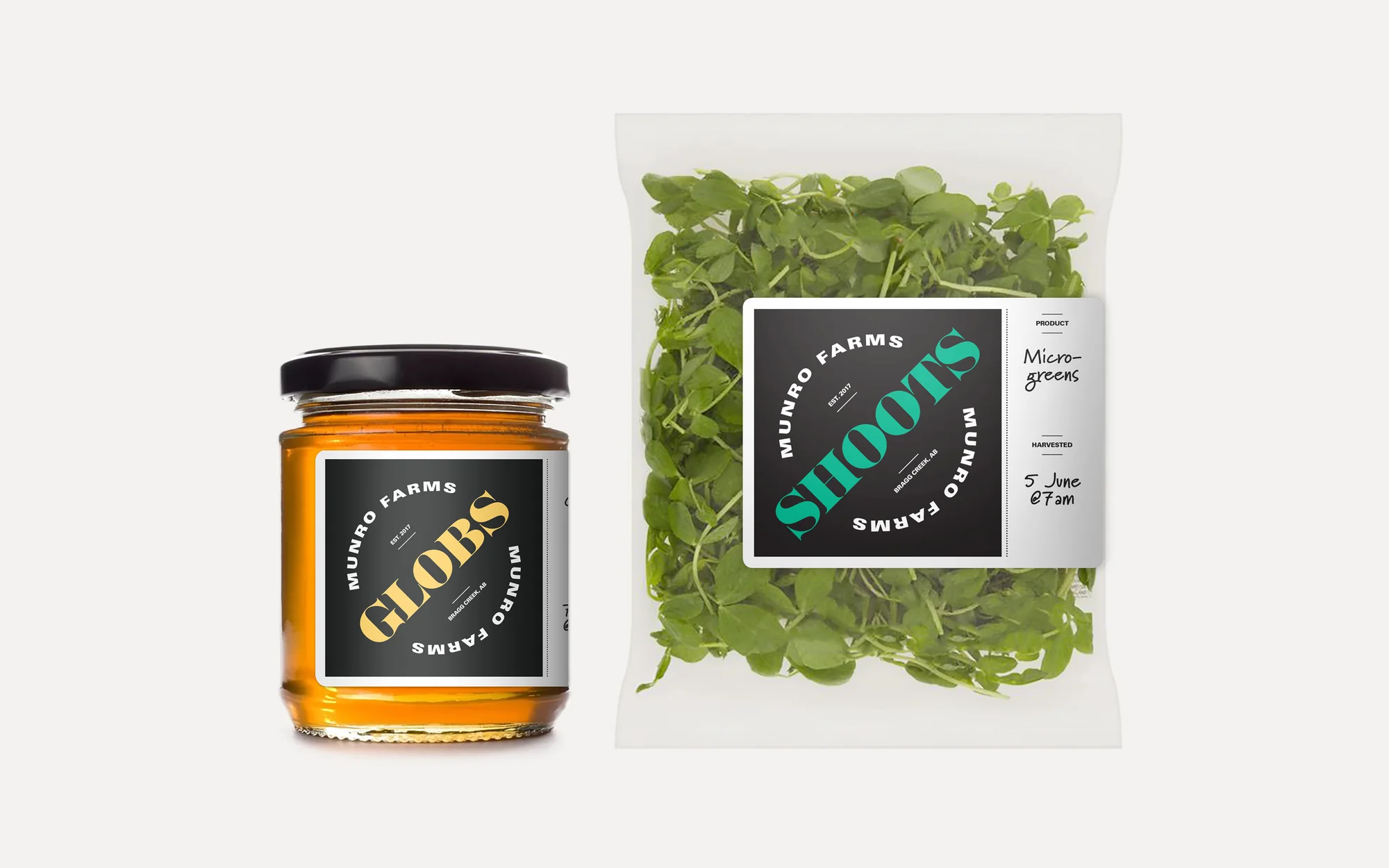 Munro Farms — hero shot of packaged farm products
