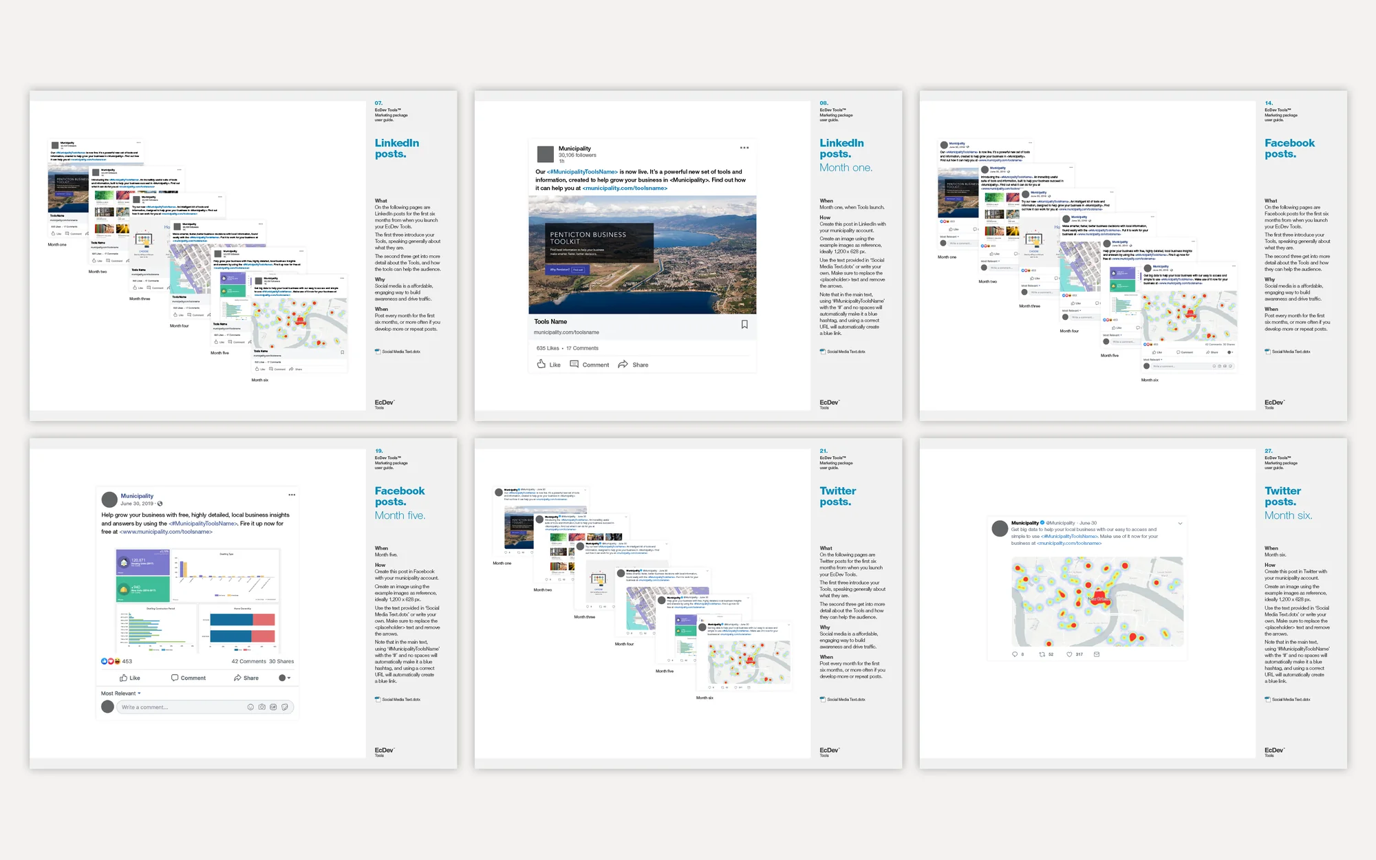 Localintel — postcard template design detail