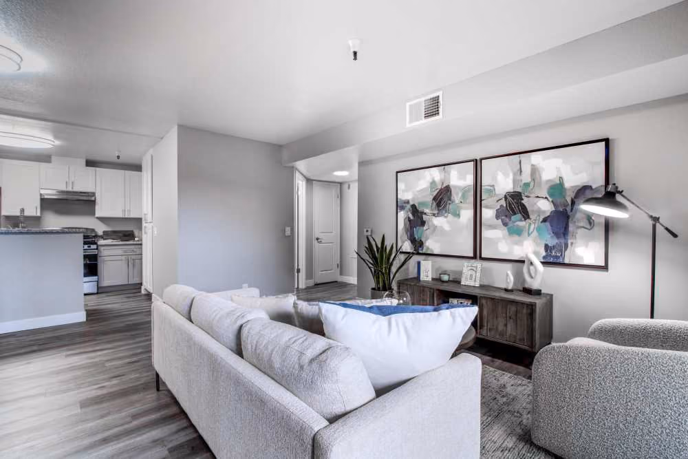 Living room with furniture