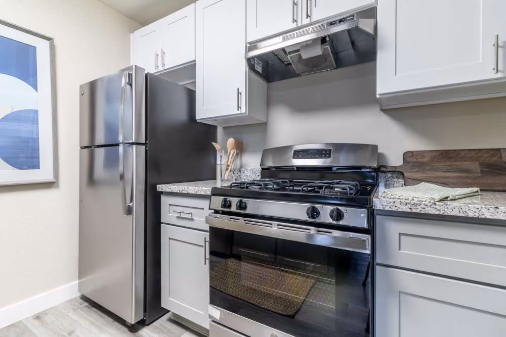 Kitchen counter with appliances