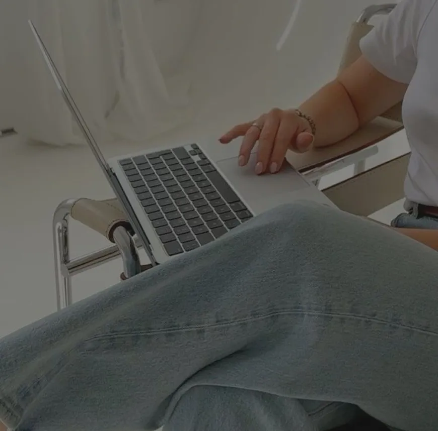 [interface] image of a tablet showing a saas product interface (for an ai saas company)