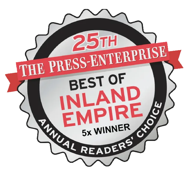 A The Press Enterprise award, Best of Inland Empire 5x Winner.