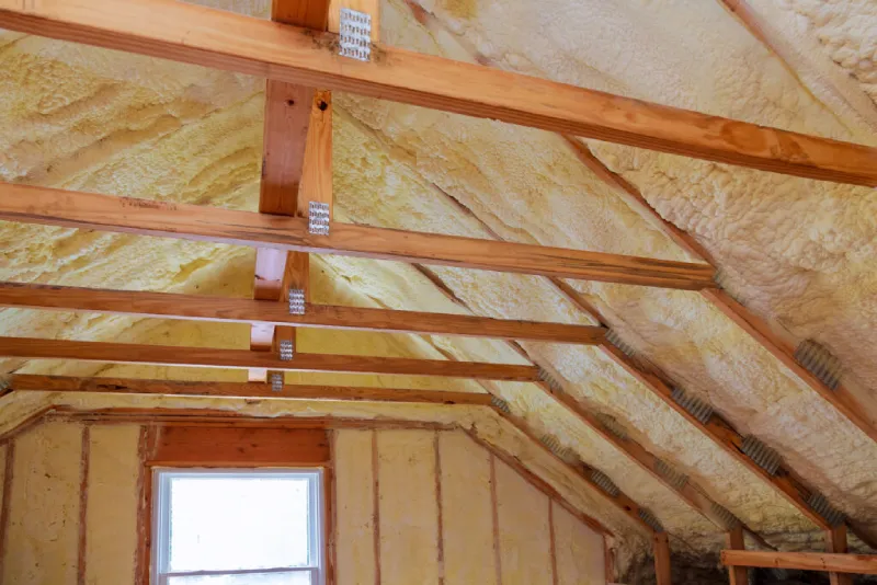 Insulation in an attic