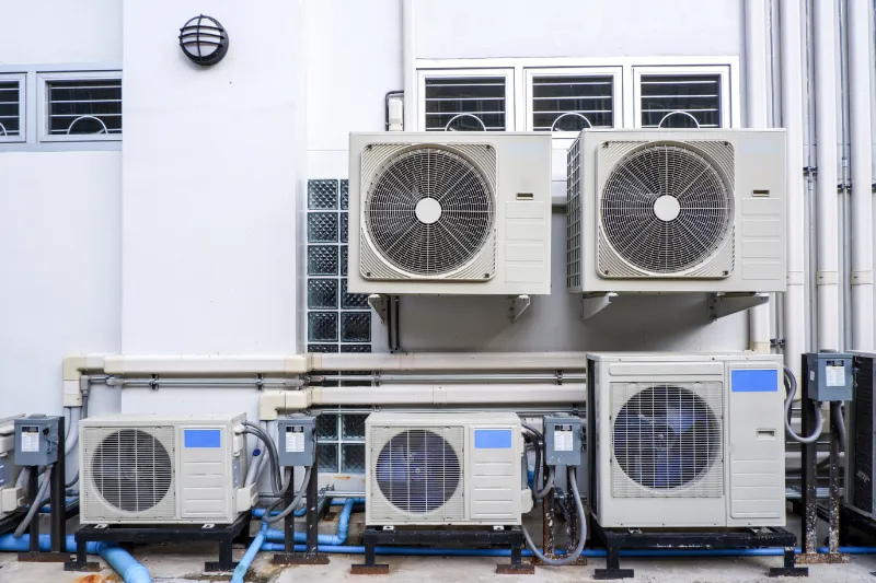A collection of heat pumps.