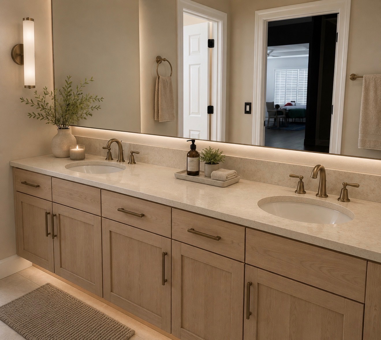 Bathroom remodel in progress in Gilbert by LJ Builders
