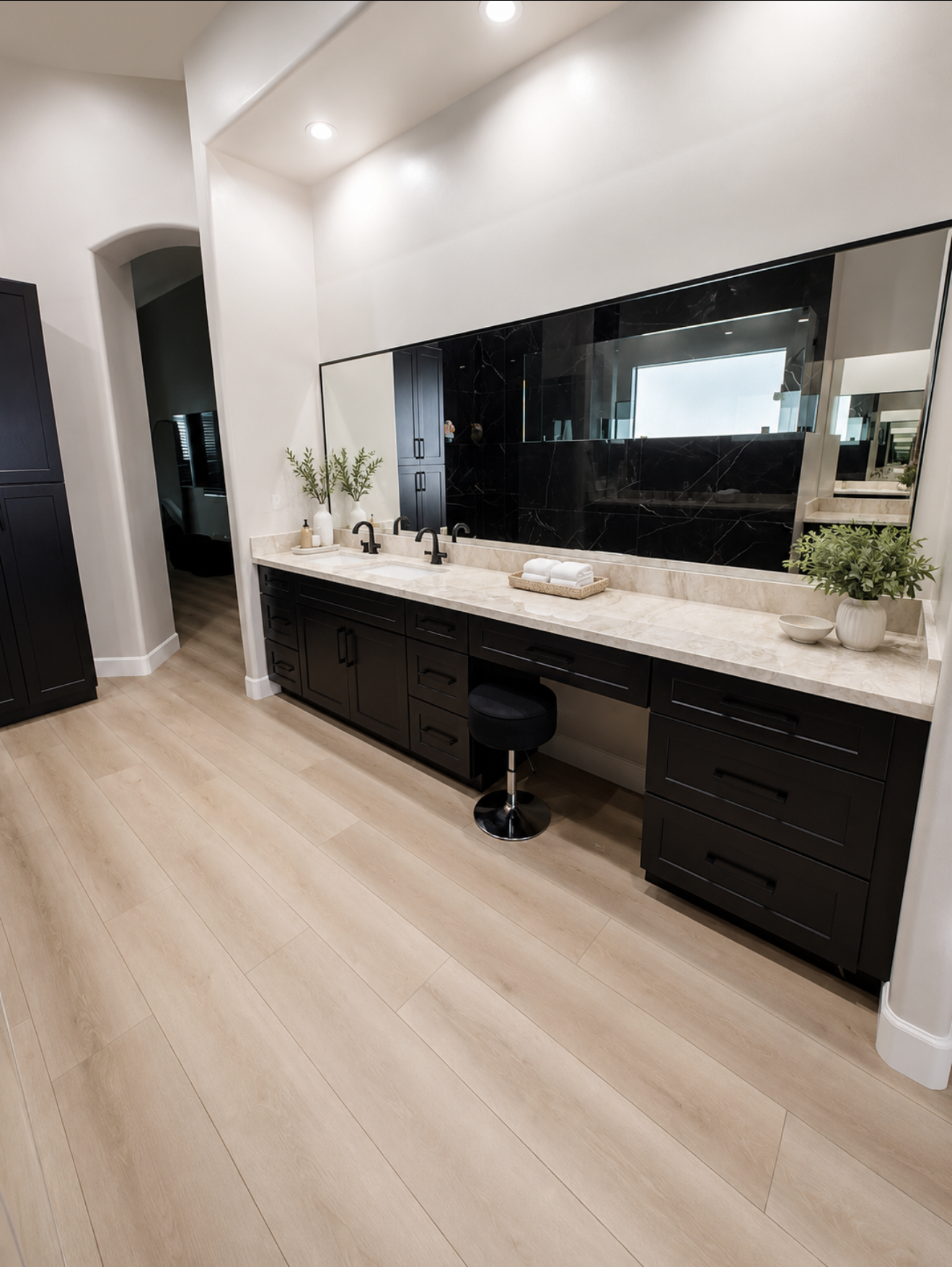 Modern bathroom remodel by LJ Builders, East Valley AZ