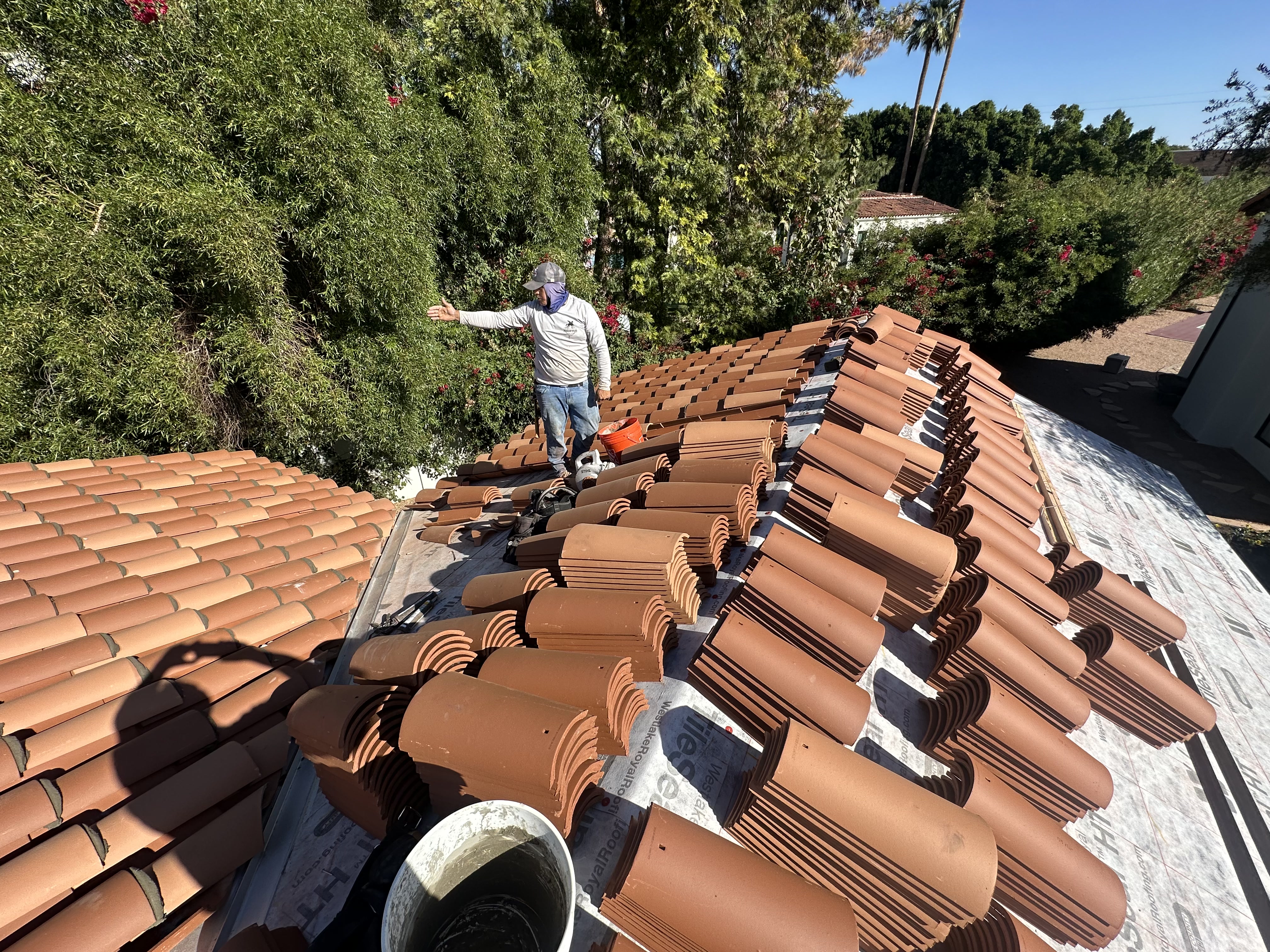 Lawrence and Jessica, LJ Builders owners, on an active commercial job site