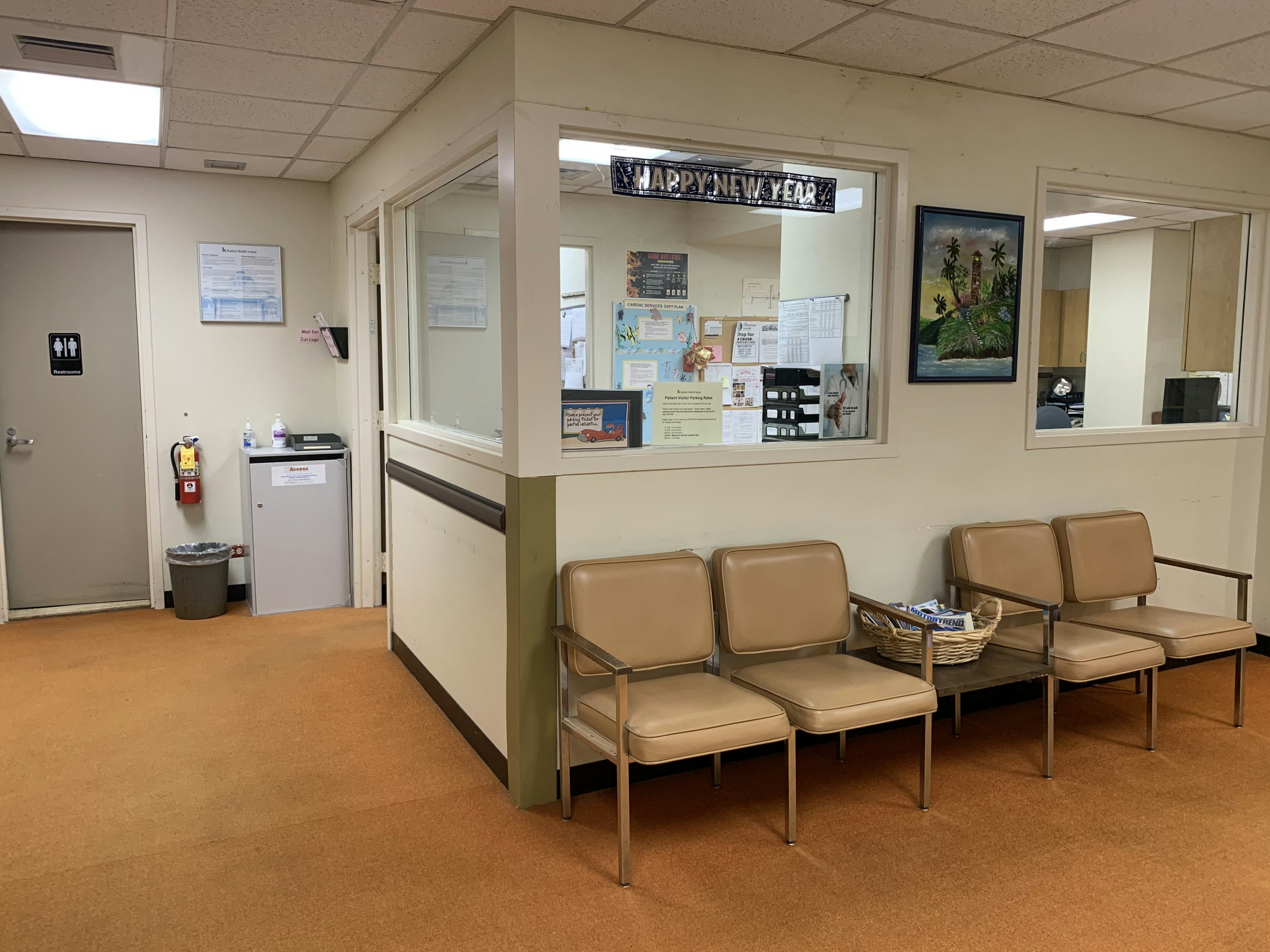 Empty armchairs in a quiet medical consultation room