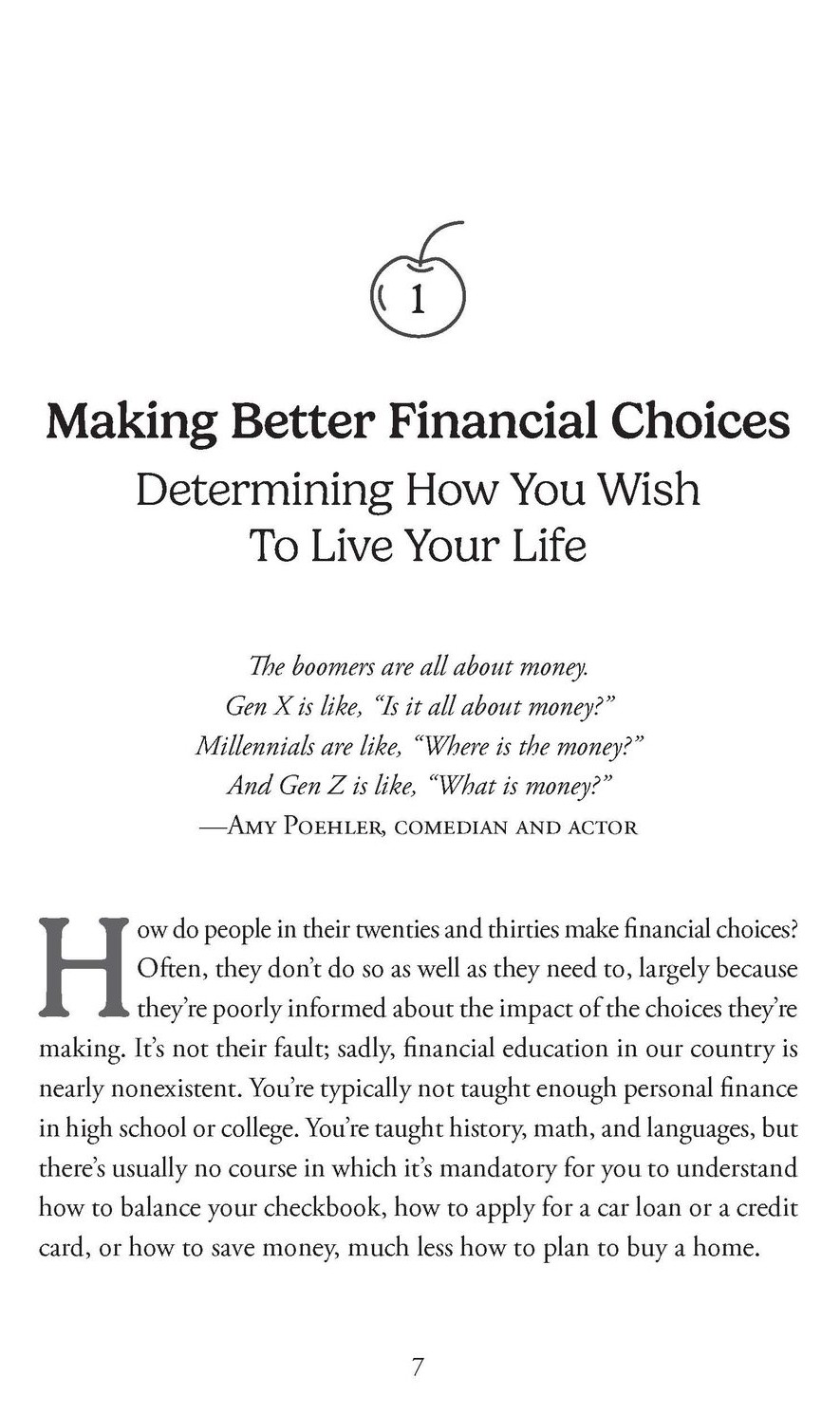 Sample page: Chapter 1, Making Better Financial Choices