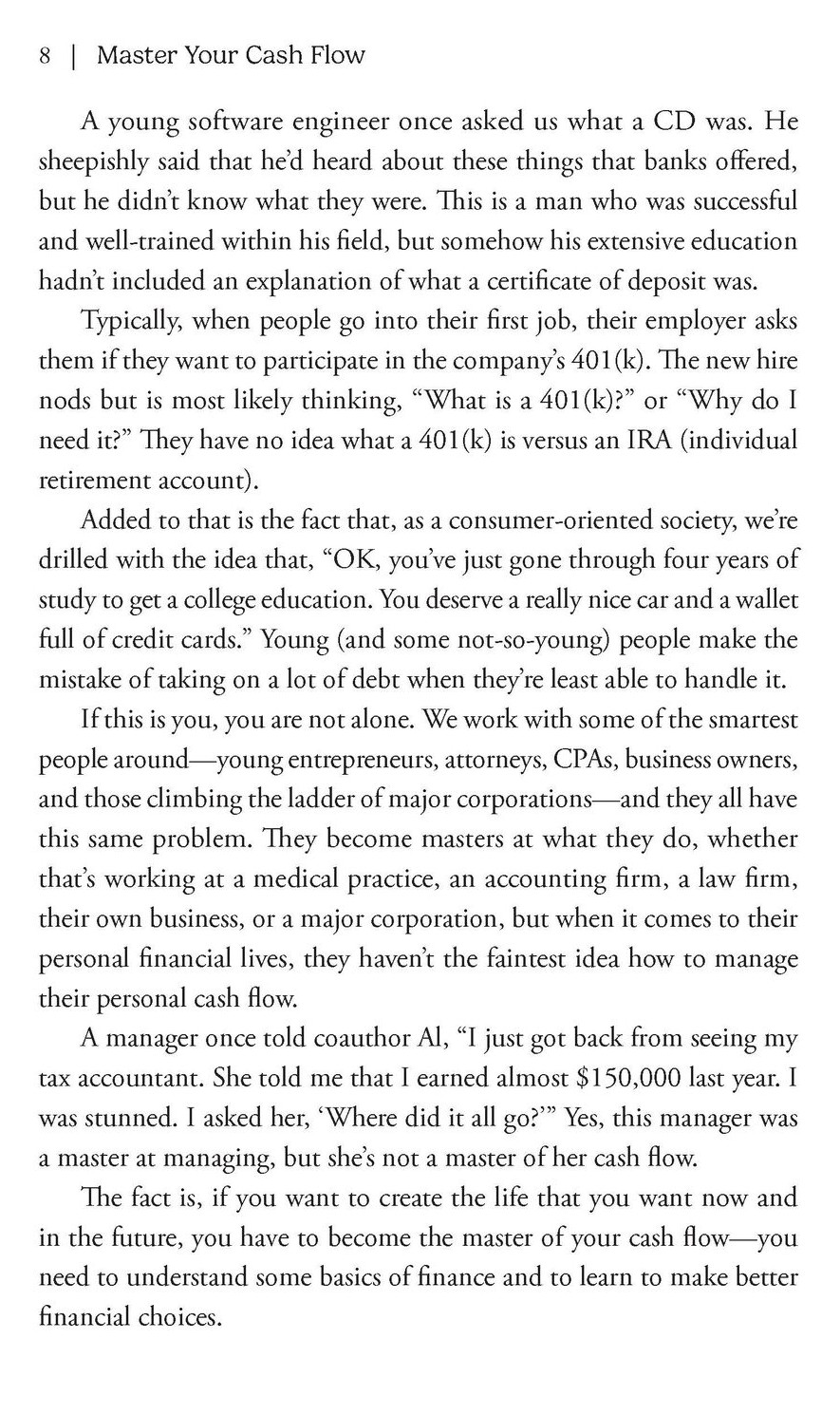 Sample page from Chapter 1 of Master Your Cash Flow