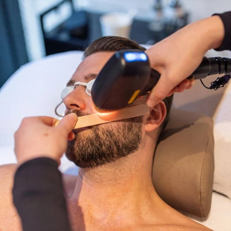 Laser hair removal treatment for legs