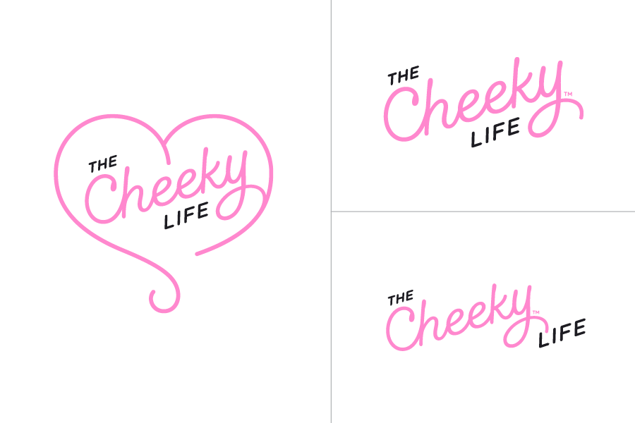 image of the three logos for the cheeky life