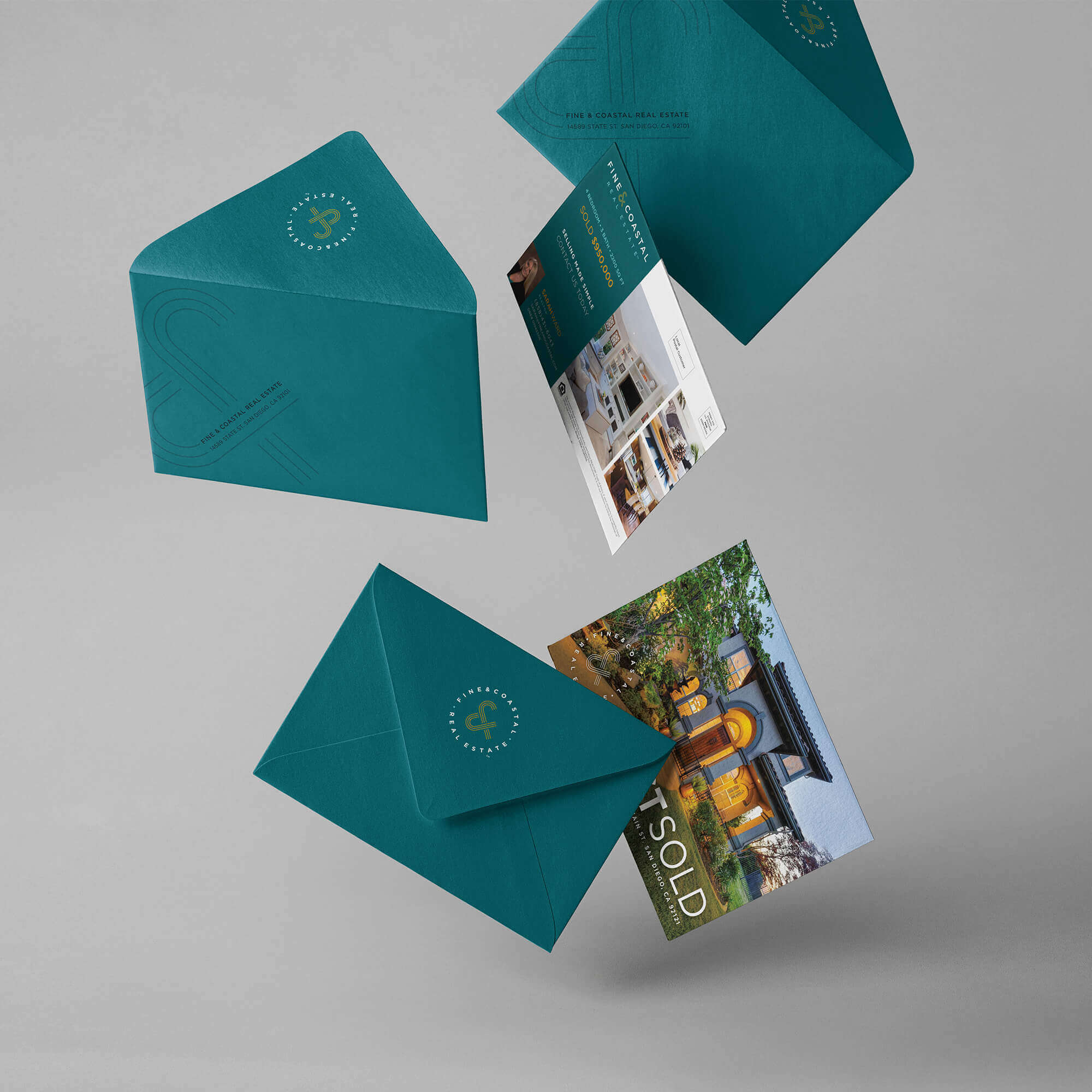 image of fine and coastal postcards and envelopes