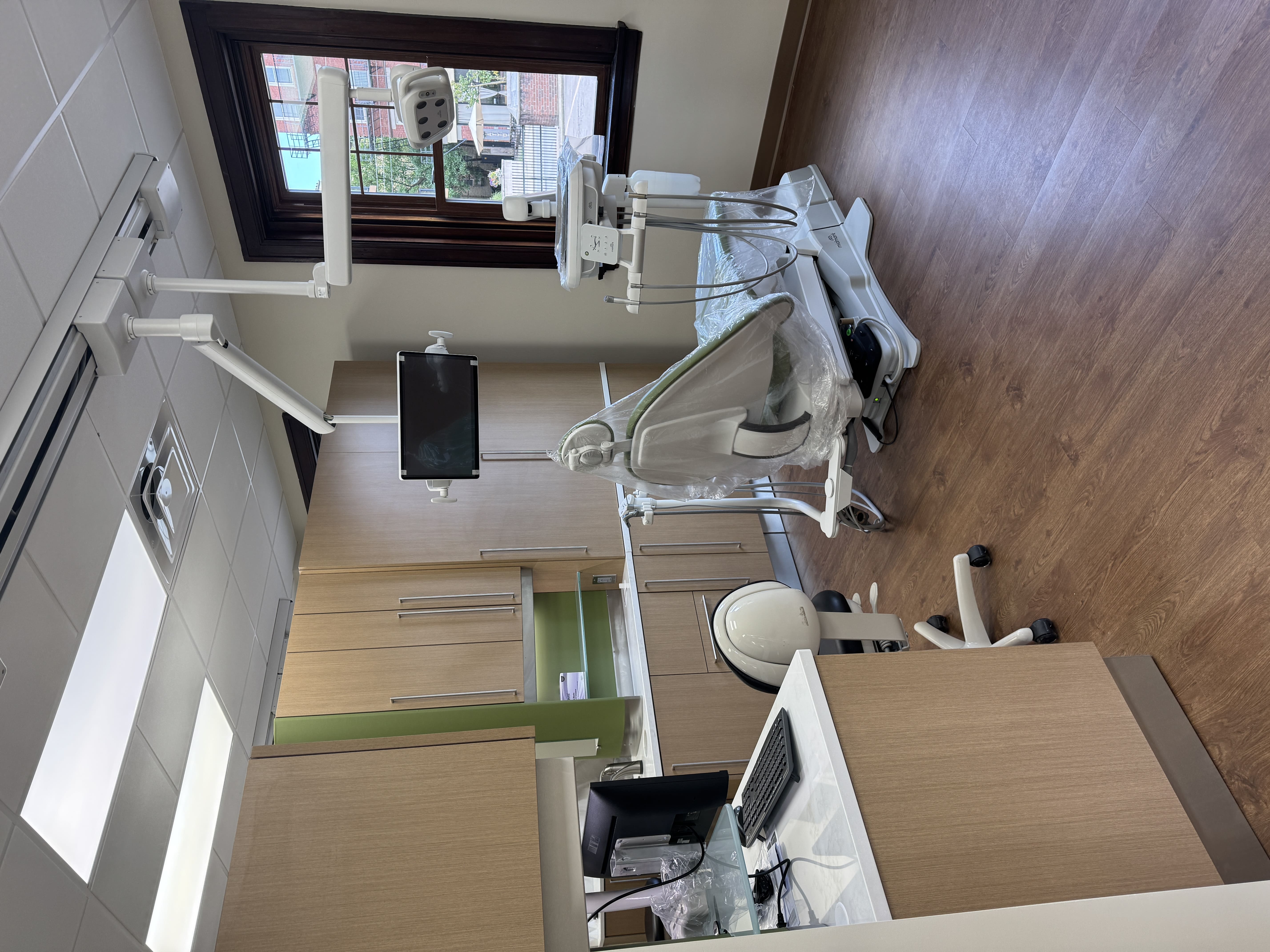 dental chair and tools in dental office