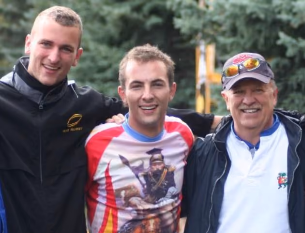 Roy with sons Garrett and Alex in Aspen, 2011