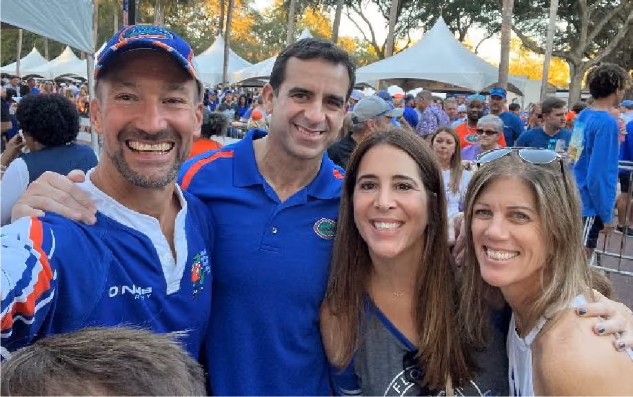 Manny and his wife Cristy (center) with longtime friends Howard and Lisa Ehrsam