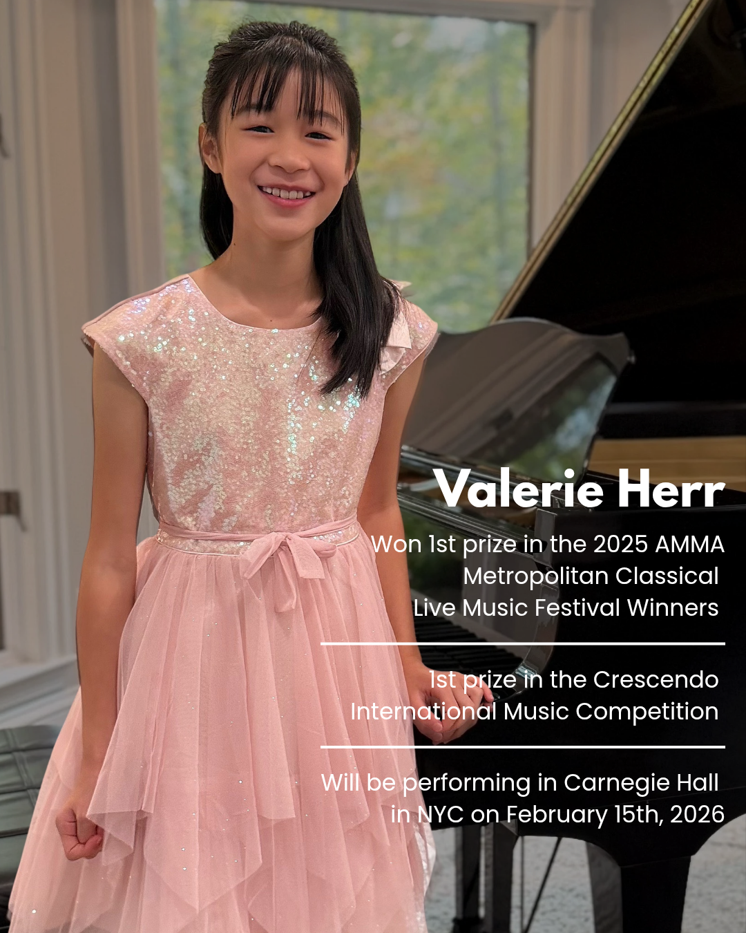 Valerie H. with her 2025 first-prize awards