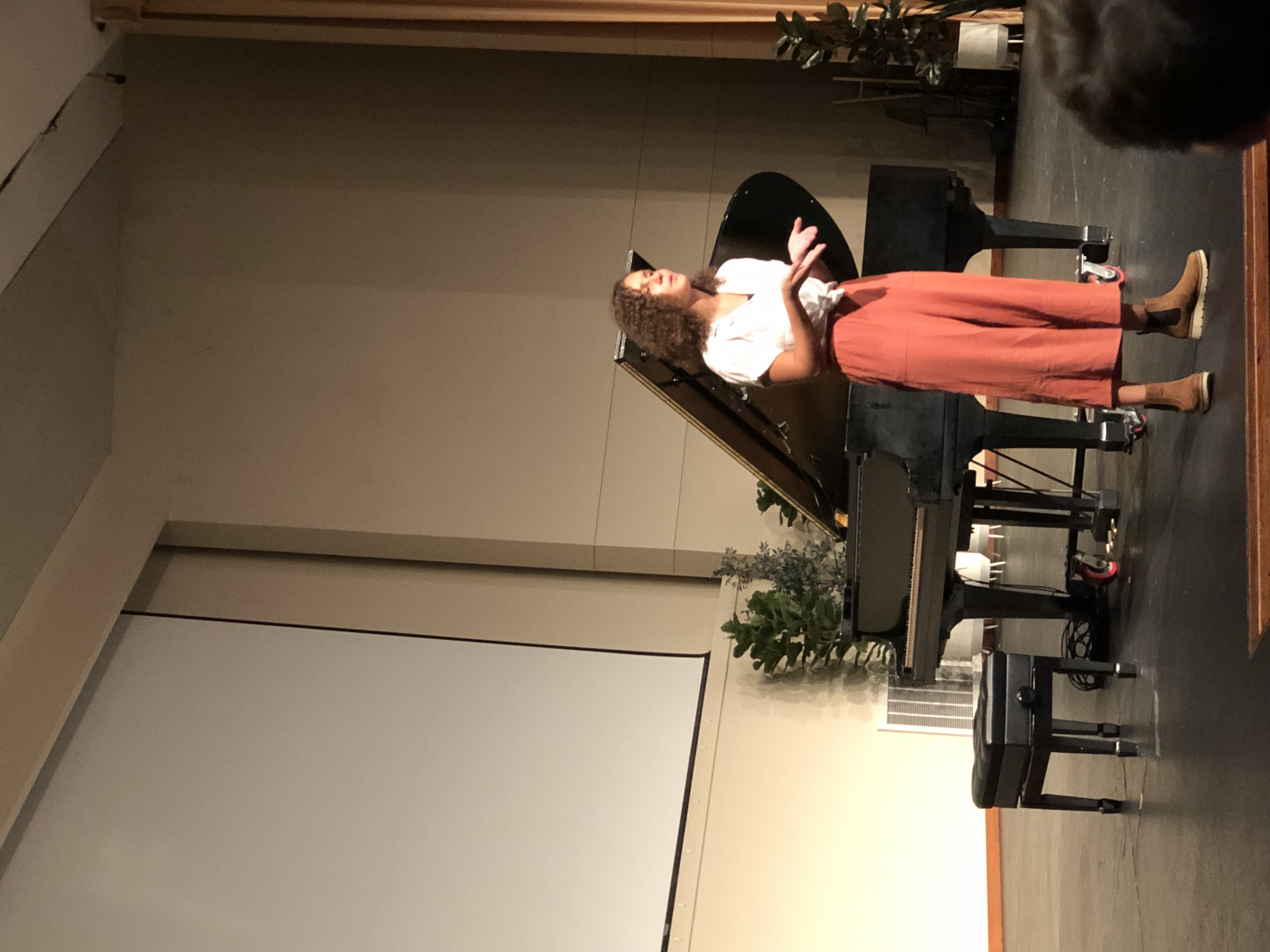 Sylvia G. at her first solo recital in Lincoln, Nebraska