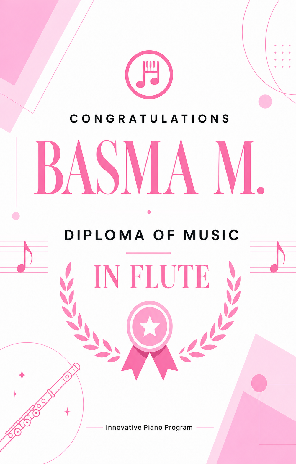 Basma M. with her flute