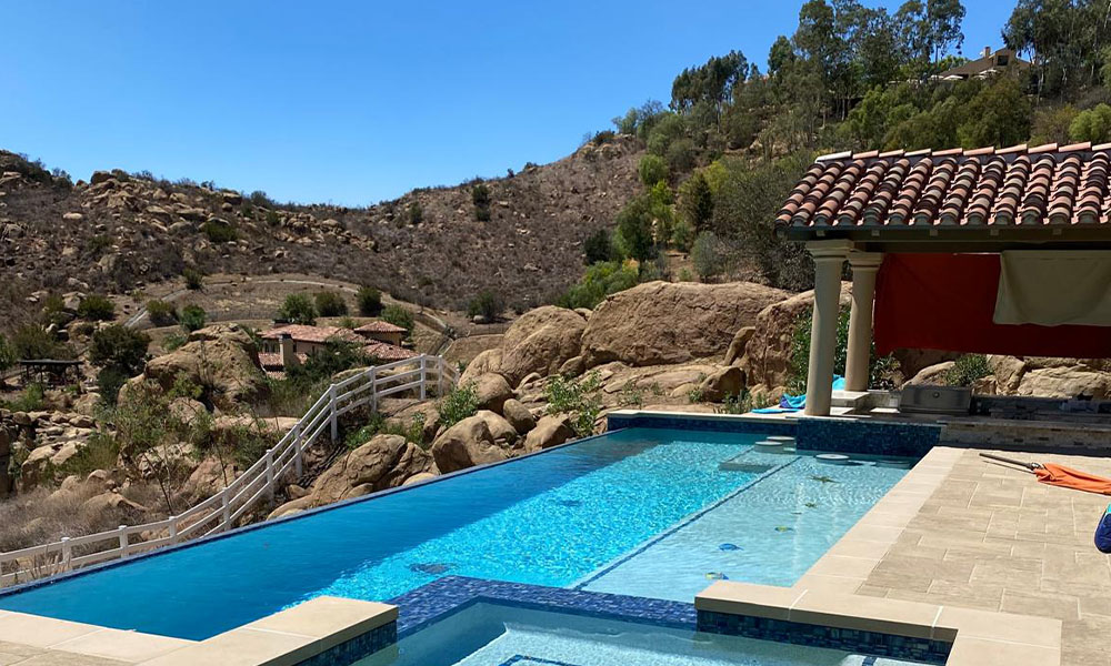 Gunite pool and spa