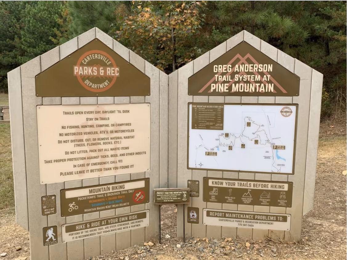 Pine Mountain Trail in Cartersville, Georgia